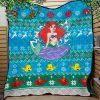 Ariel Mermaid Christmas Quilt Blanket Nearkii