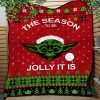 Baby Yoda Jolly Christmas Quilt Blanket Nearkii