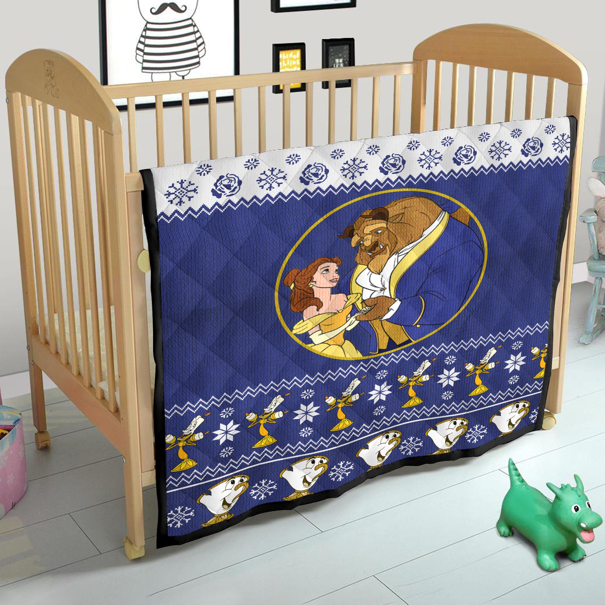 Beauty And The Beast Christmas Quilt Blanket Nearkii