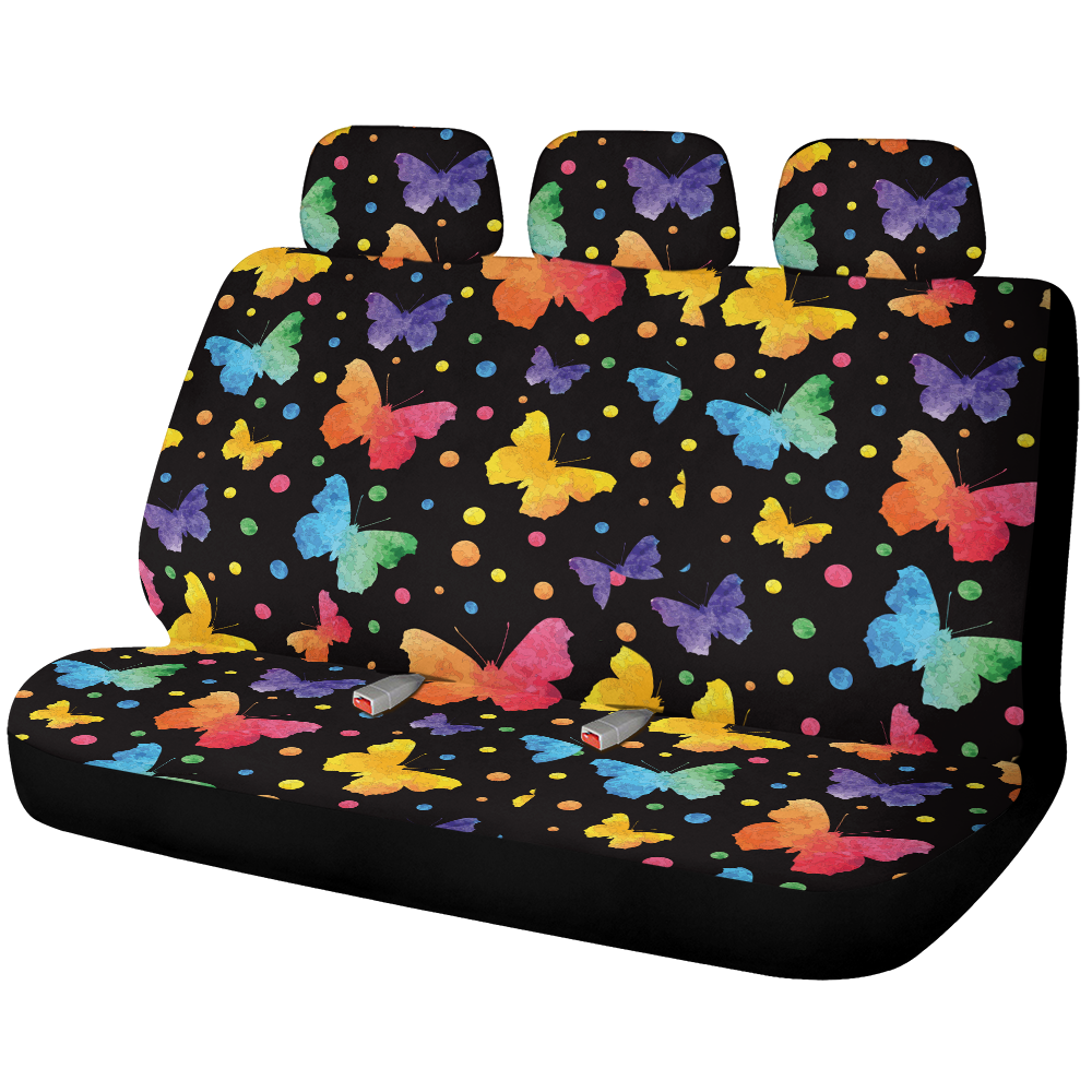 Butterfly Colorful Car Back Seat Covers Decor Protectors Nearkii