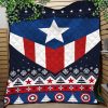Captain America Christmas Quilt Blanket Nearkii