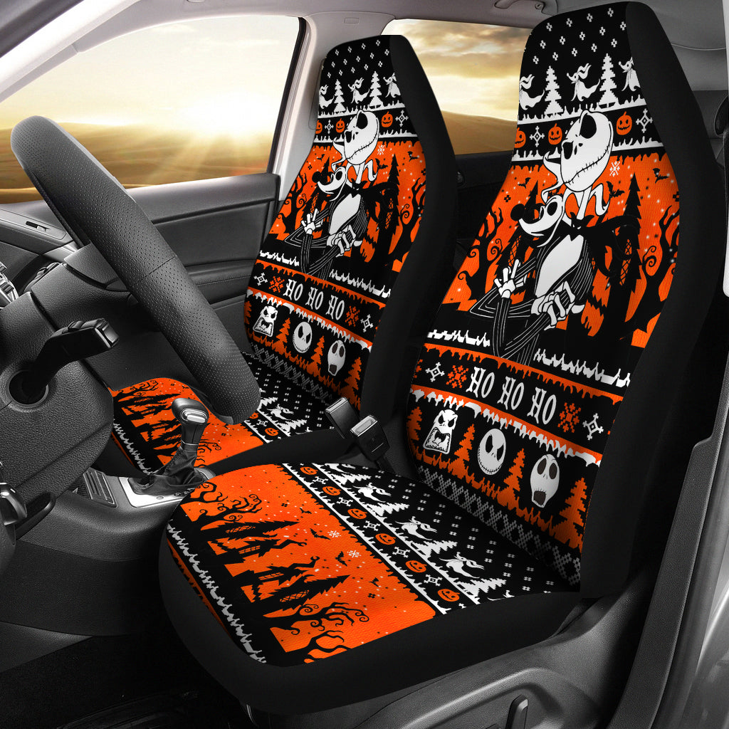 Nightmare Before Christmas Orange Premium Custom Car Seat Covers Decor Protectors Nearkii