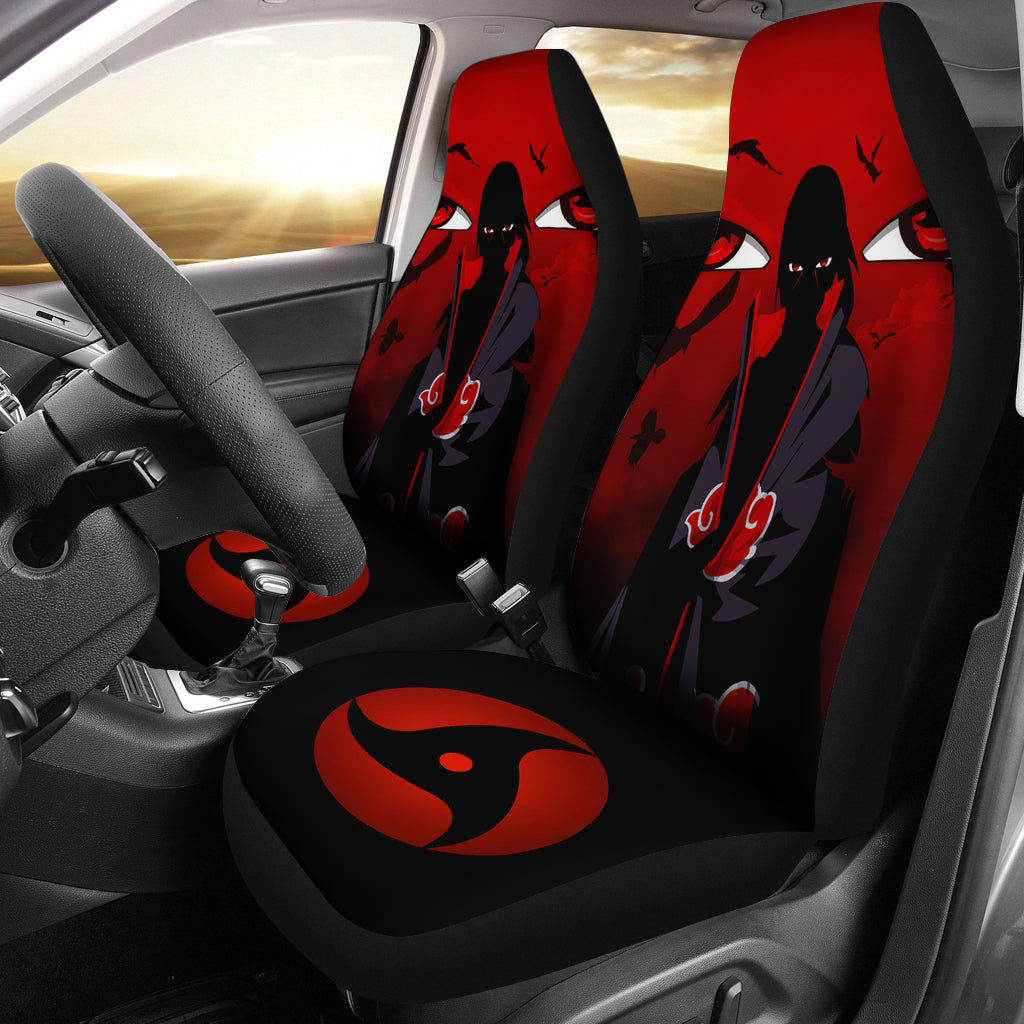 Cool Itachi Akatsuki Premium Custom Car Seat Covers Decor Protectors Nearkii