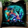 Greninja Satoshi And Mega Lucario Pokemon Jeep Funny Moonlight Halloween Quilt Blanket Nearkii