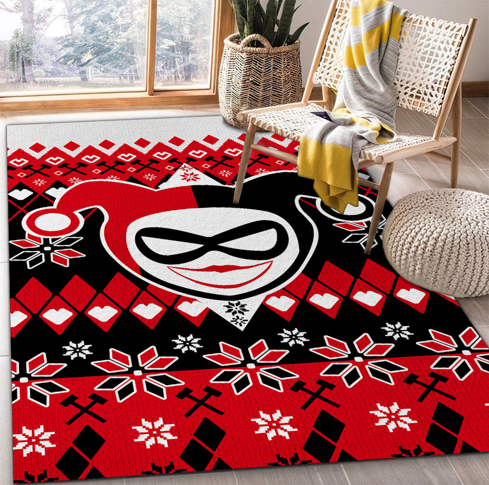 Harley Quinn Christmas Rug Carpet Rug Home Room Decor Nearkii