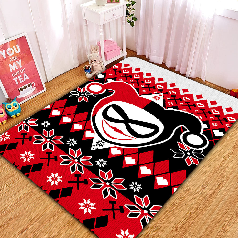 Harley Quinn Christmas Rug Carpet Rug Home Room Decor Nearkii