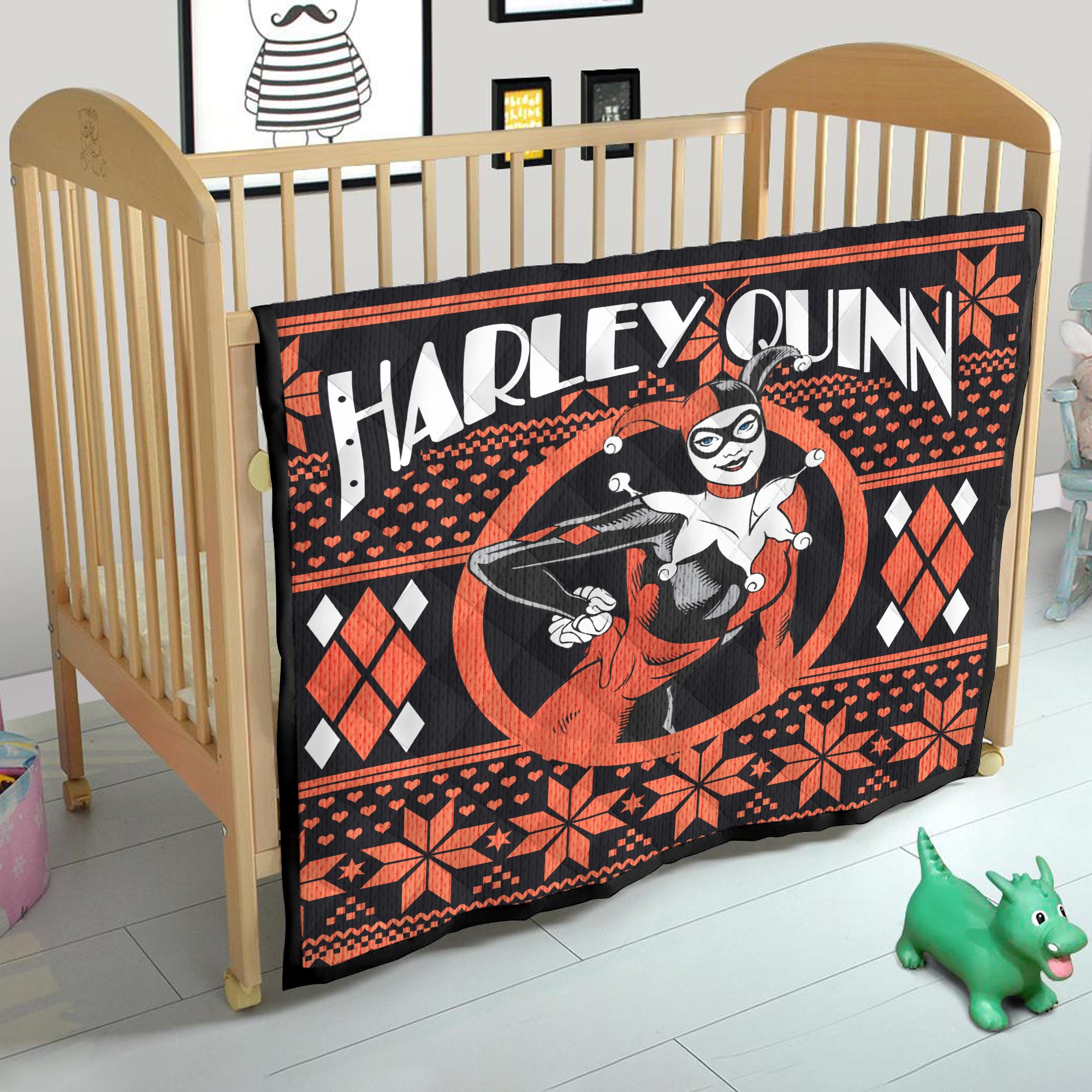 Harley Quinn Christmas Premium Quilt Blanket Nearkii