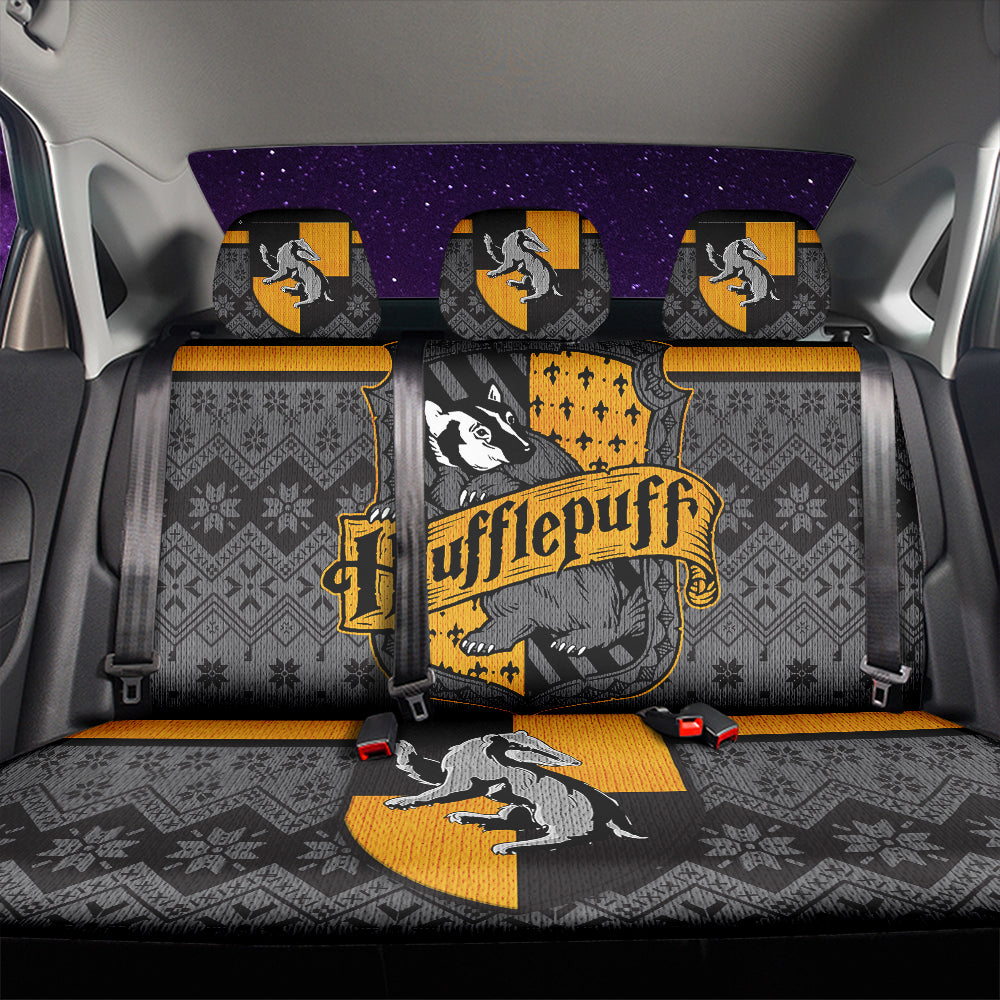 Hufflepuff Harry Potter Christmas Car Back Seat Covers Decor Protectors Nearkii