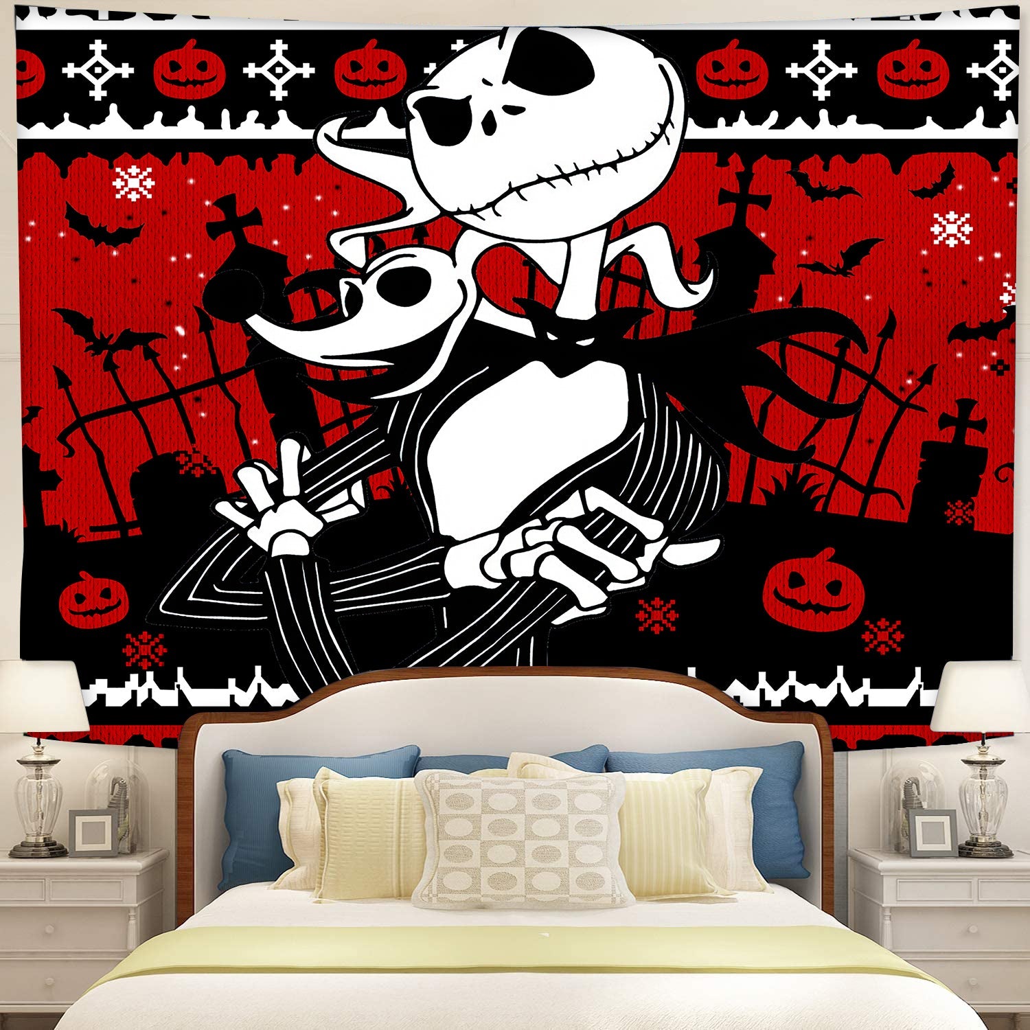 Jack Nightmare Before Christmas Style Tapestry Room Decor Nearkii