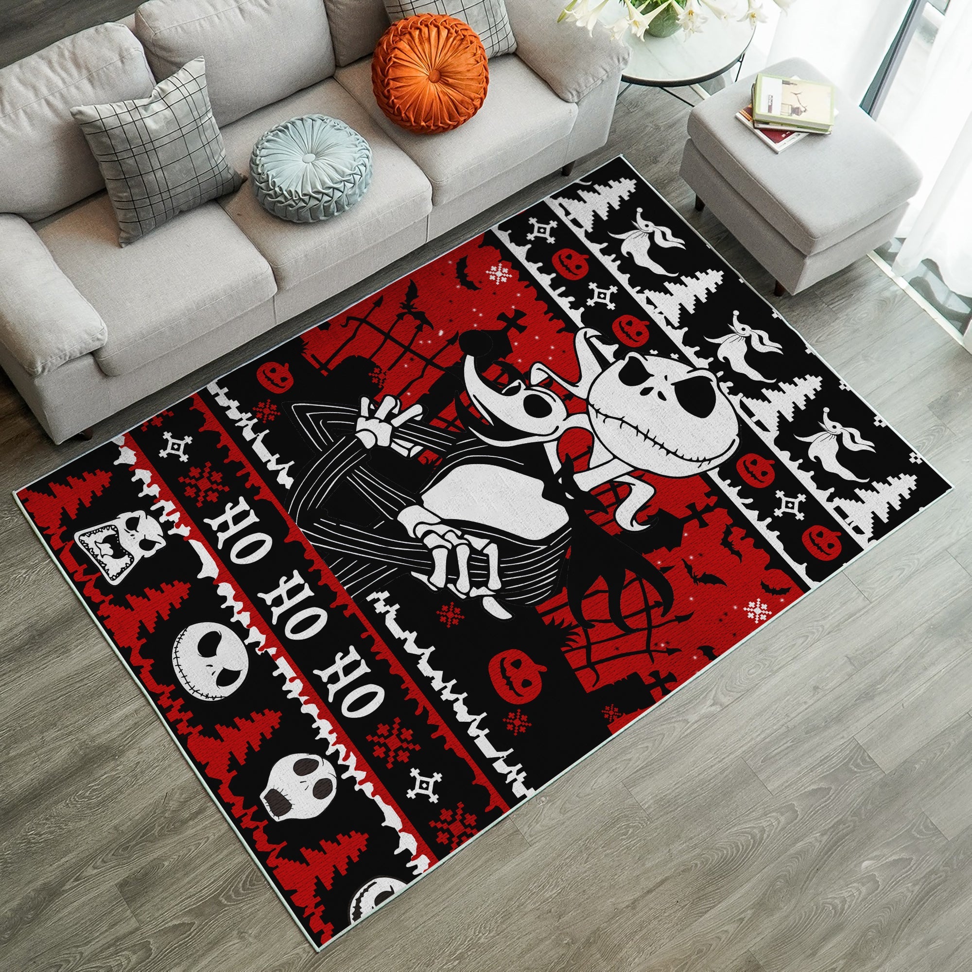 Jack Nightmare Before Christmas Style Rug Carpet Rug Home Room Decor Nearkii