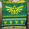 Legend Of Zelda Christmas Yellow Quilt Blanket Nearkii