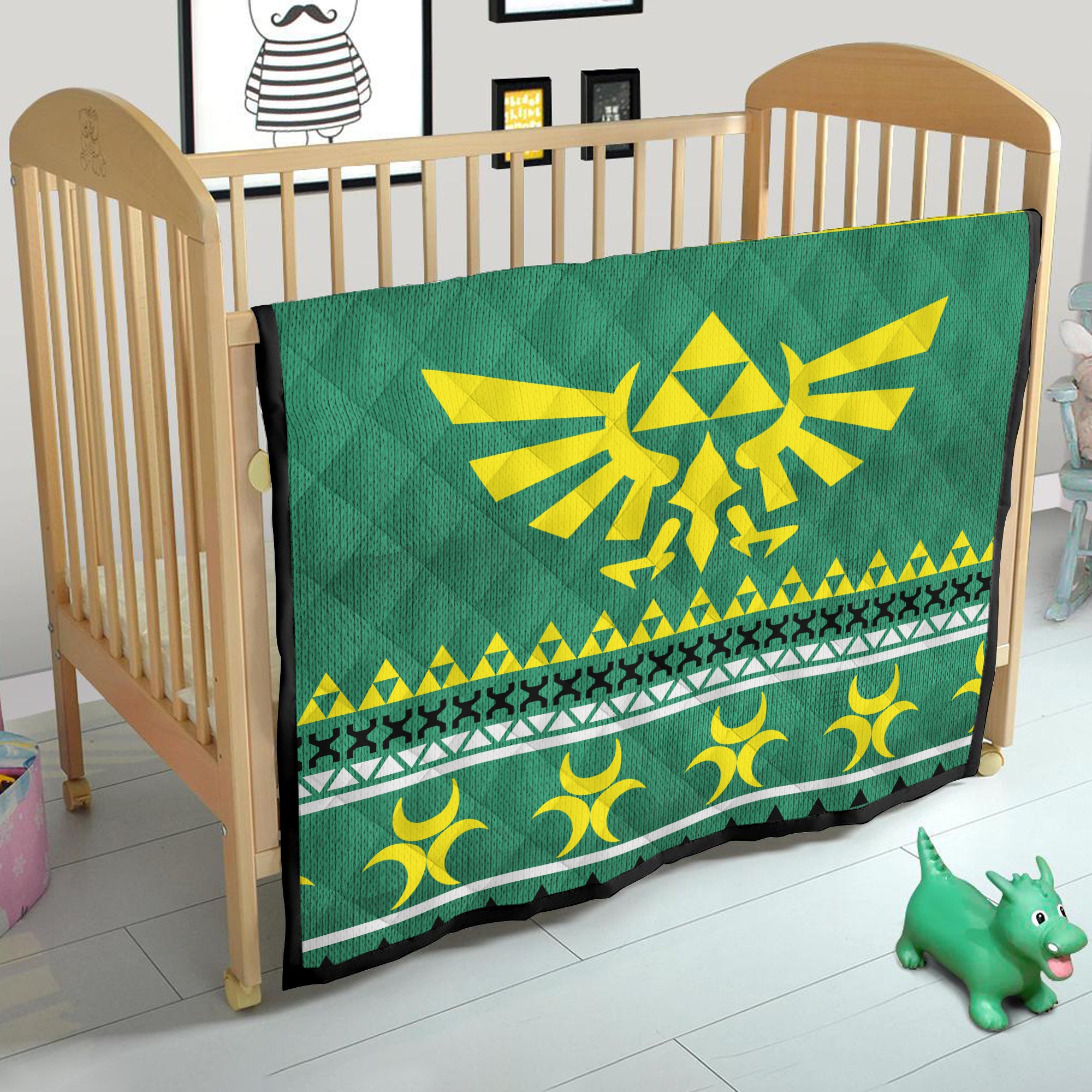Legend Of Zelda Christmas Yellow Quilt Blanket Nearkii