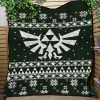 Legend Of Zelda Christmas Green Quilt Blanket Nearkii