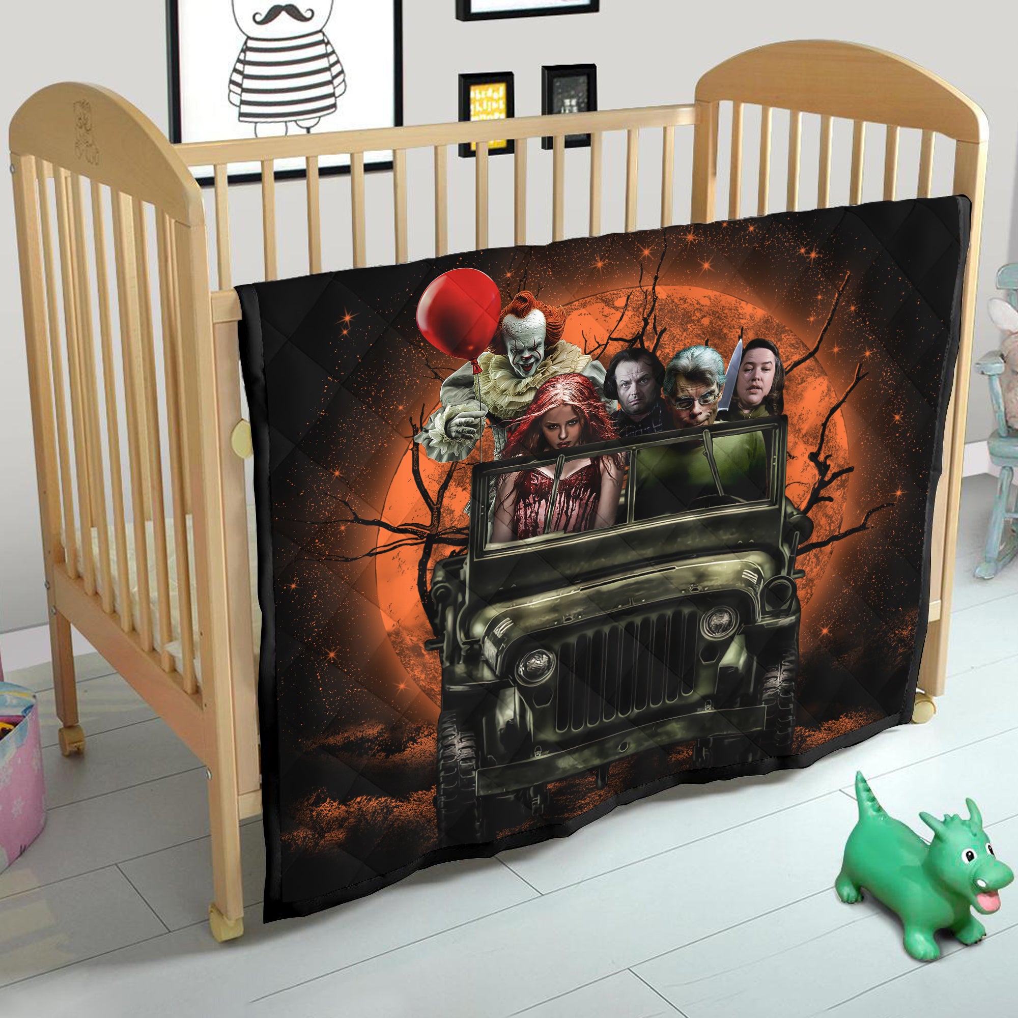 Pennywise And Friends Funny Moonlight Halloween Quilt Blanket Nearkii