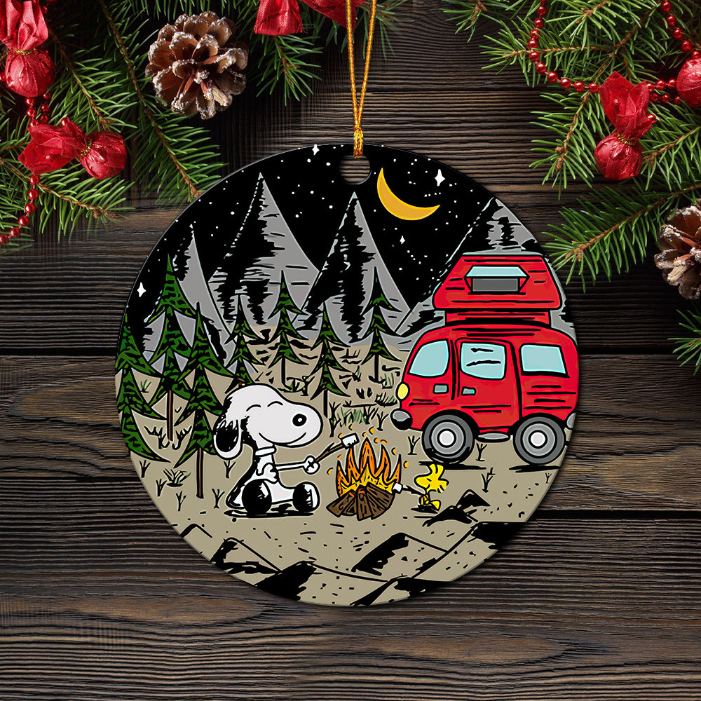 Snoopy Camping Mica Ornament Perfect Gift For Holiday Nearkii