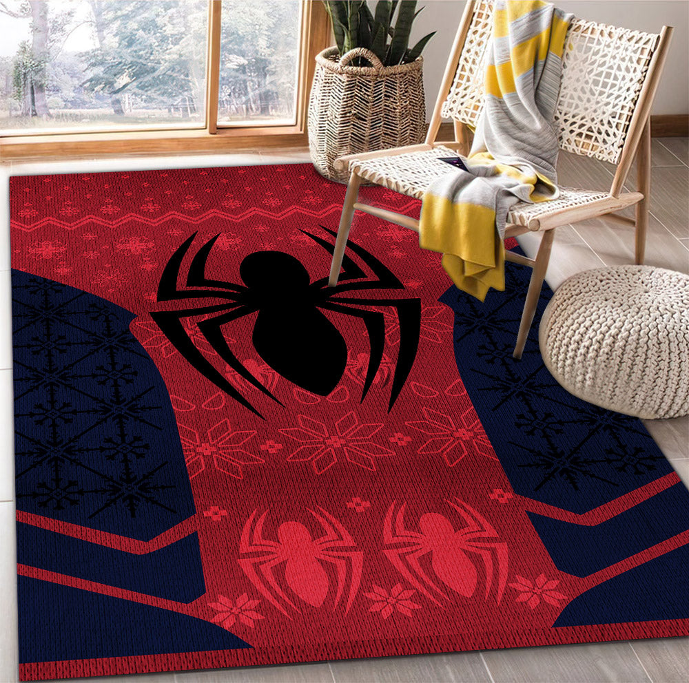 Spiderman Christmas Rug Carpet Rug Home Room Decor Nearkii