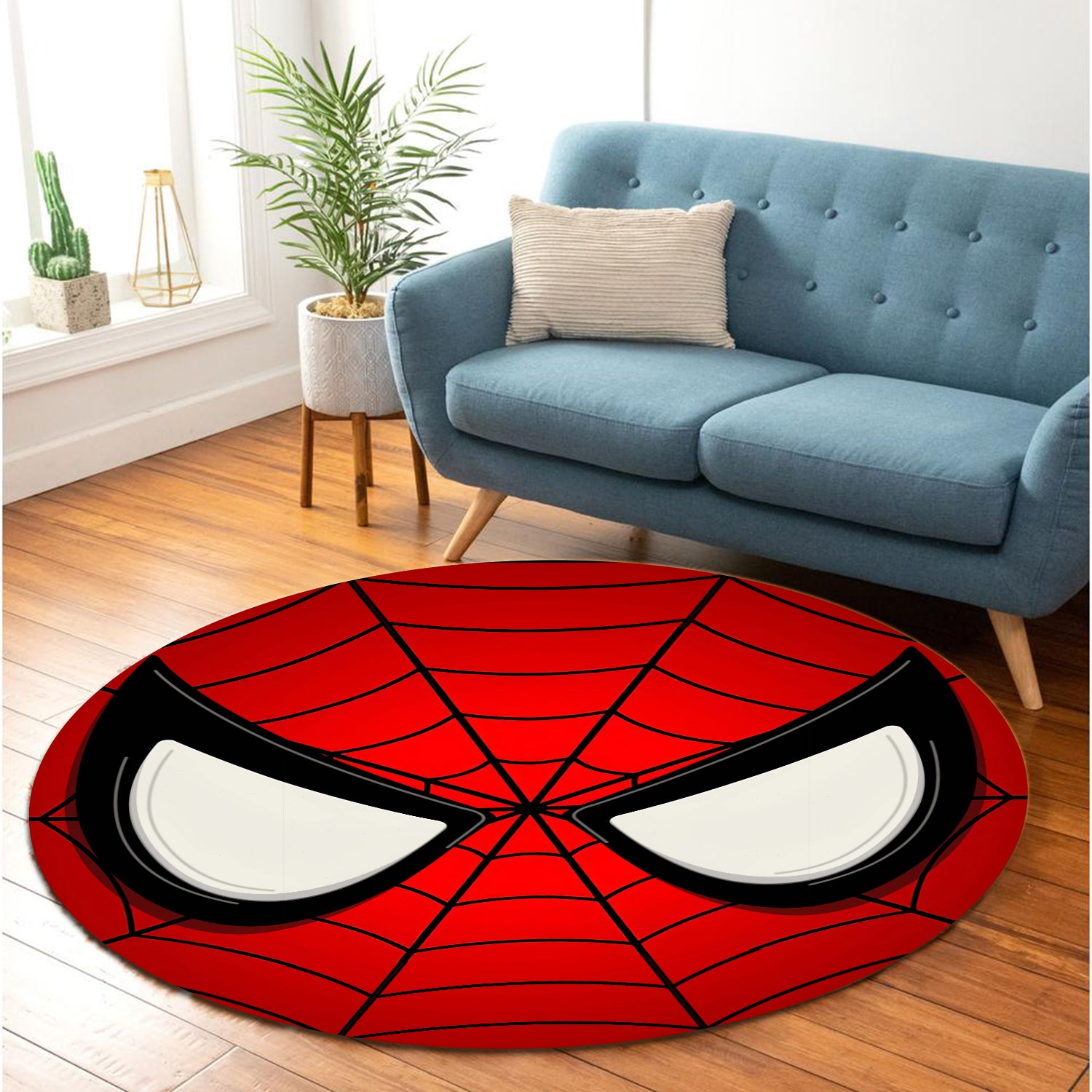 Spiderman Eyes Round Carpet Rug Bedroom Livingroom Home Decor Nearkii