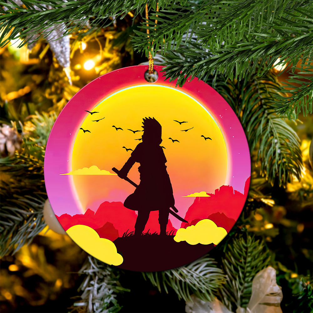 Uchiha Sasuke Naruto Sunset Mica Ornament Perfect Gift For Holiday Nearkii