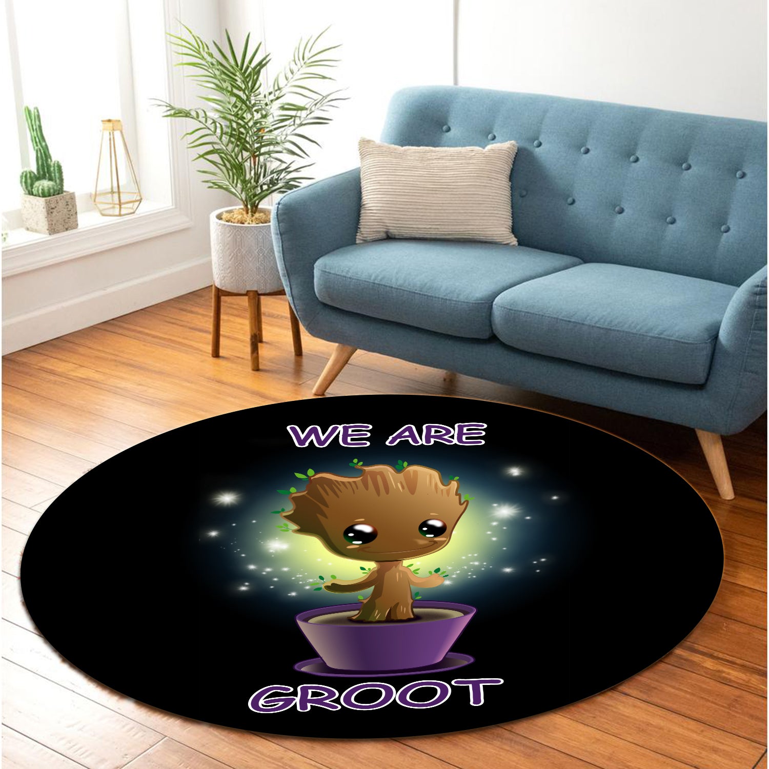 We Are Groot Round Carpet Rug Bedroom Livingroom Home Decor Nearkii