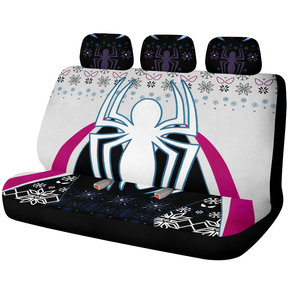 White Ghost Spider Christmas Car Back Seat Covers Decor Protectors Nearkii