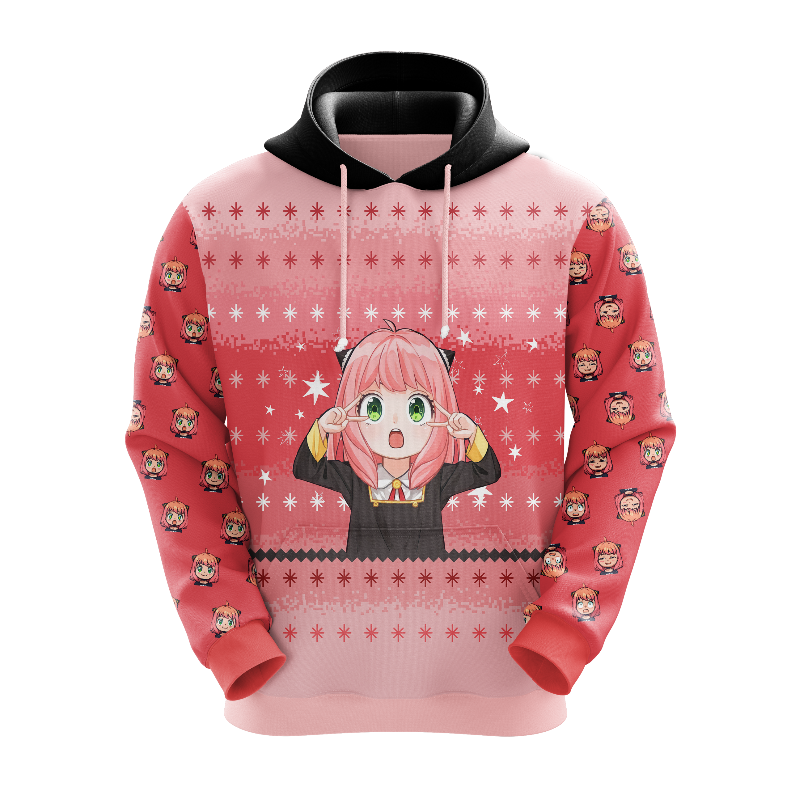 Pink Spy X Family Anya Christmas Hoodie Amazing Gift Idea Christmas Gift Nearkii