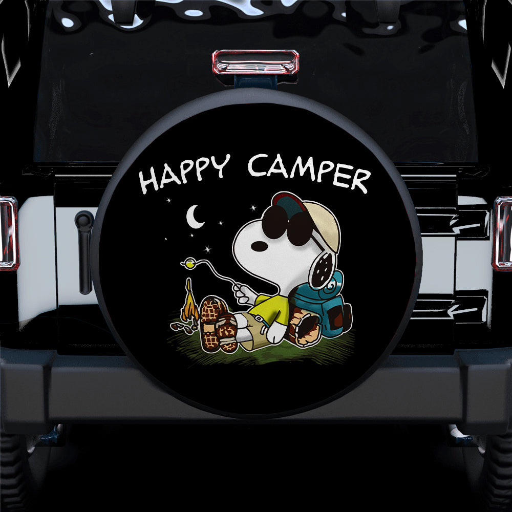 Happy Camper Moon Snoopy Jeep Car Spare Tire Covers Gift For Campers Nearkii