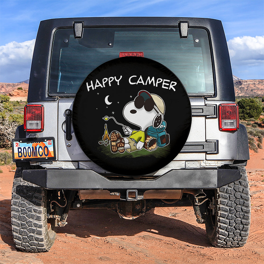 Happy Camper Moon Snoopy Jeep Car Spare Tire Covers Gift For Campers Nearkii