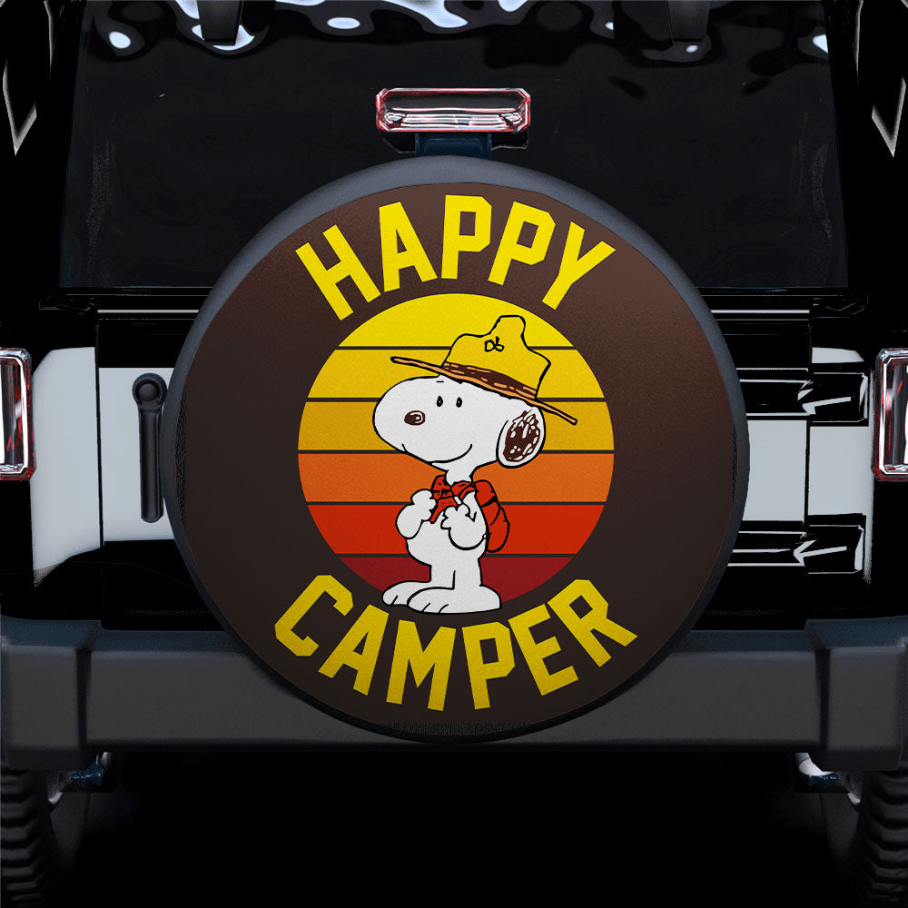Happy Camper Snoopy Jeep Car Spare Tire Covers Gift For Campers Nearkii