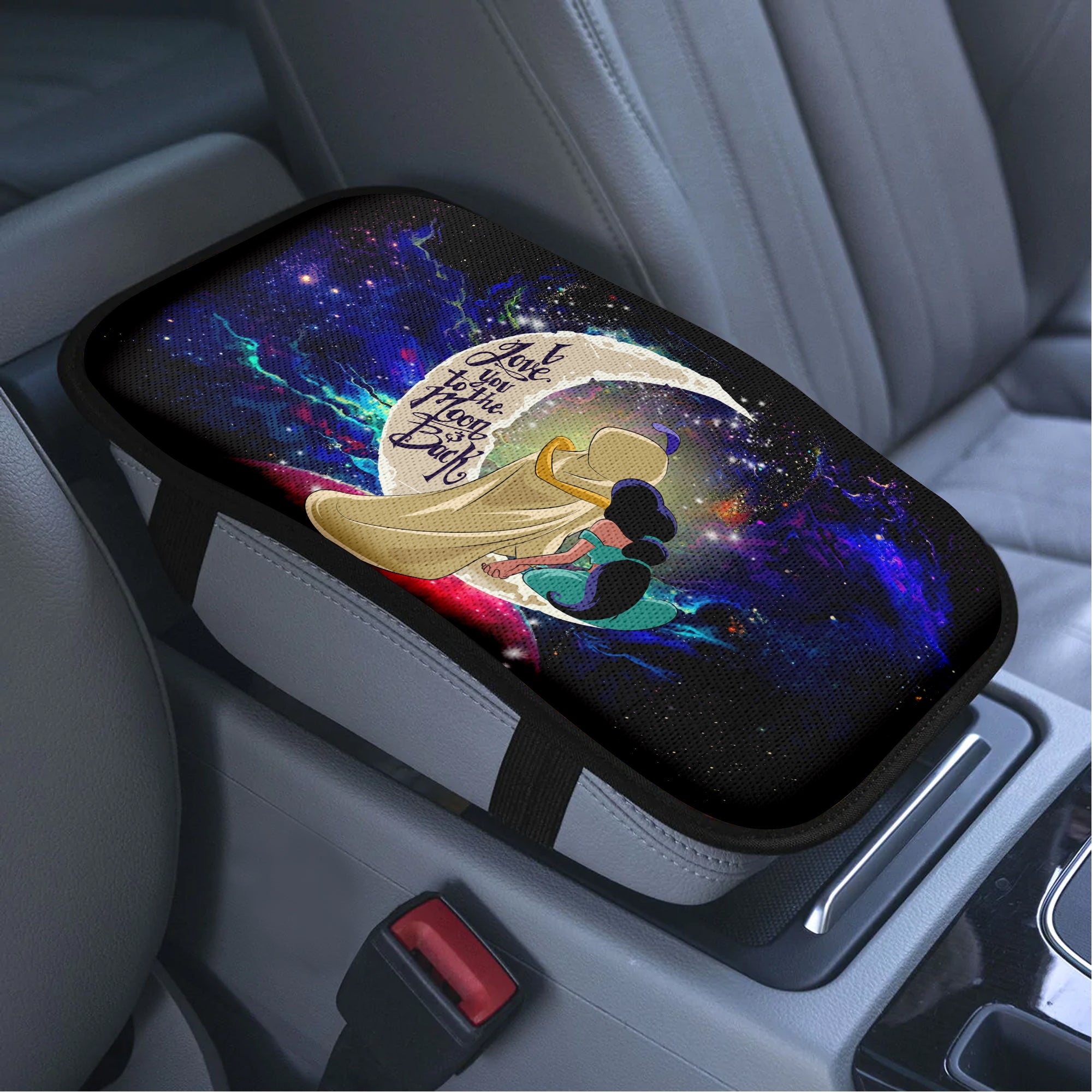 Aladdin Love To Moon Back Galaxy Premium Custom Armrest Center Console Cover Car Accessories Nearkii