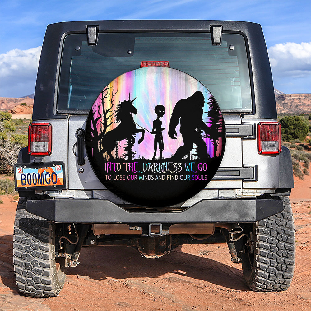 Bigfoot Alien Unicorn Jeep Car Spare Tire Covers Gift For Campers Nearkii