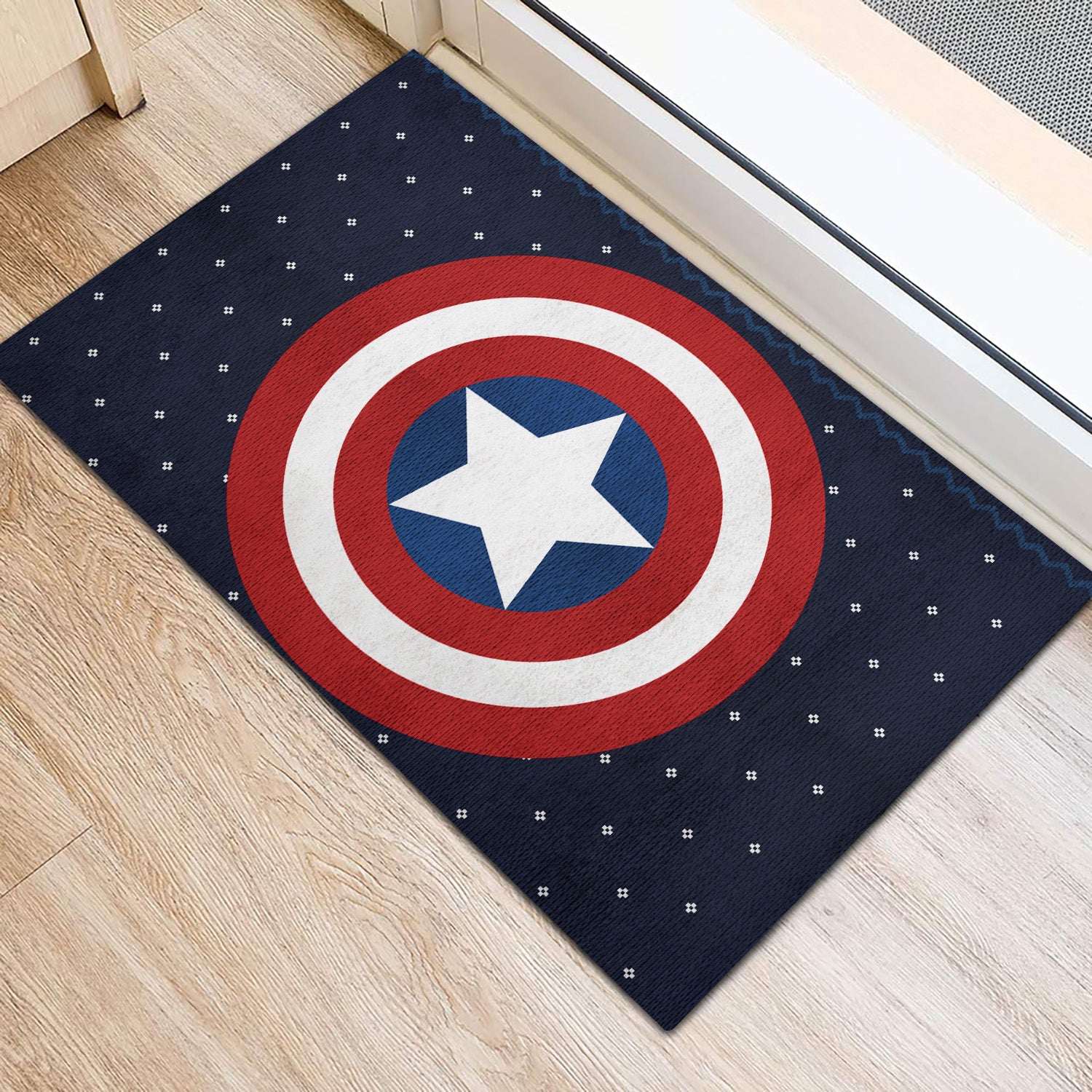 Captain America Christmas Doormat Home Decor Nearkii
