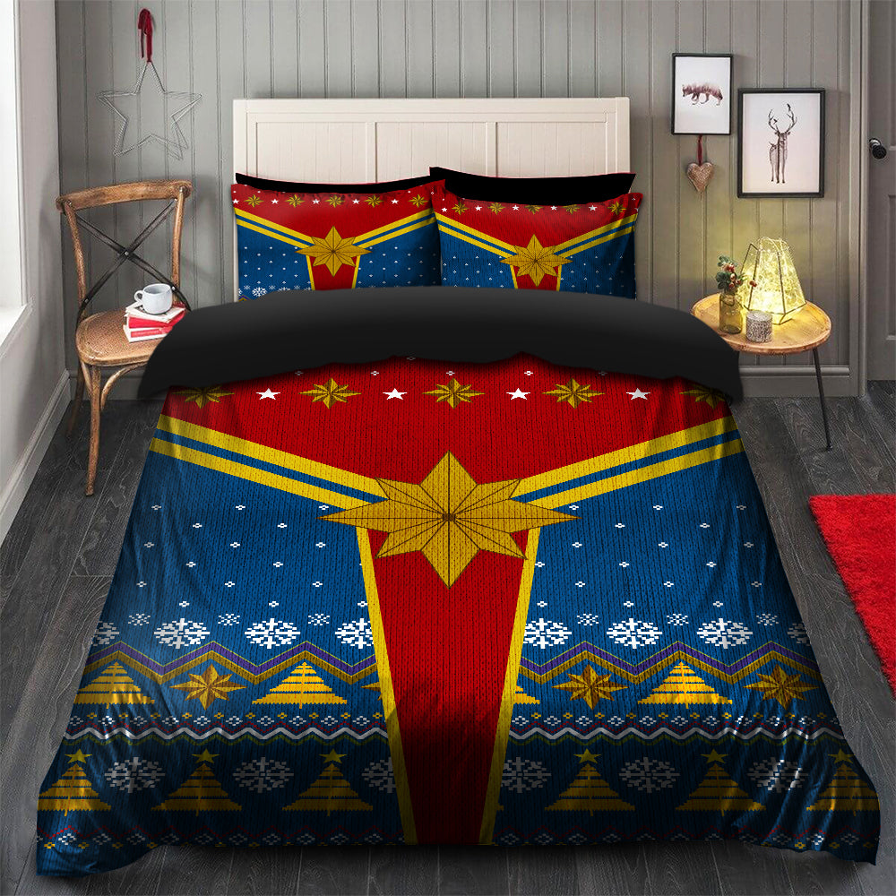 Captain Christmas Bedding Set Duvet Cover And 2 Pillowcases Nearkii