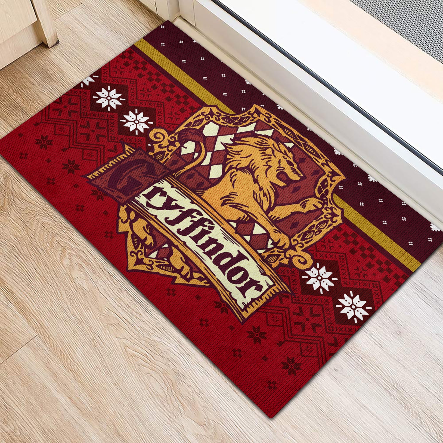 Gryffindor Harry Potter Christmas Doormat Home Decor Nearkii