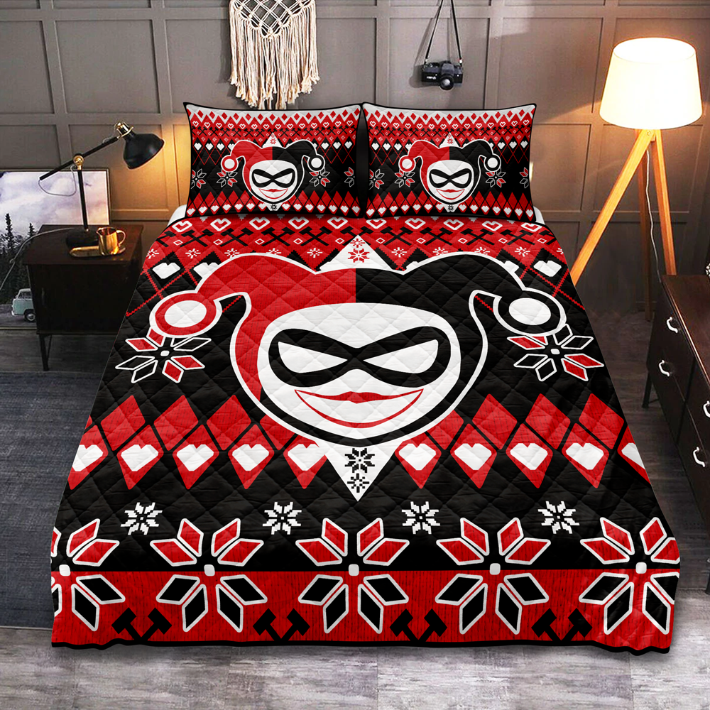 Harley Quinn Christmas Quilt Bed Sets Nearkii
