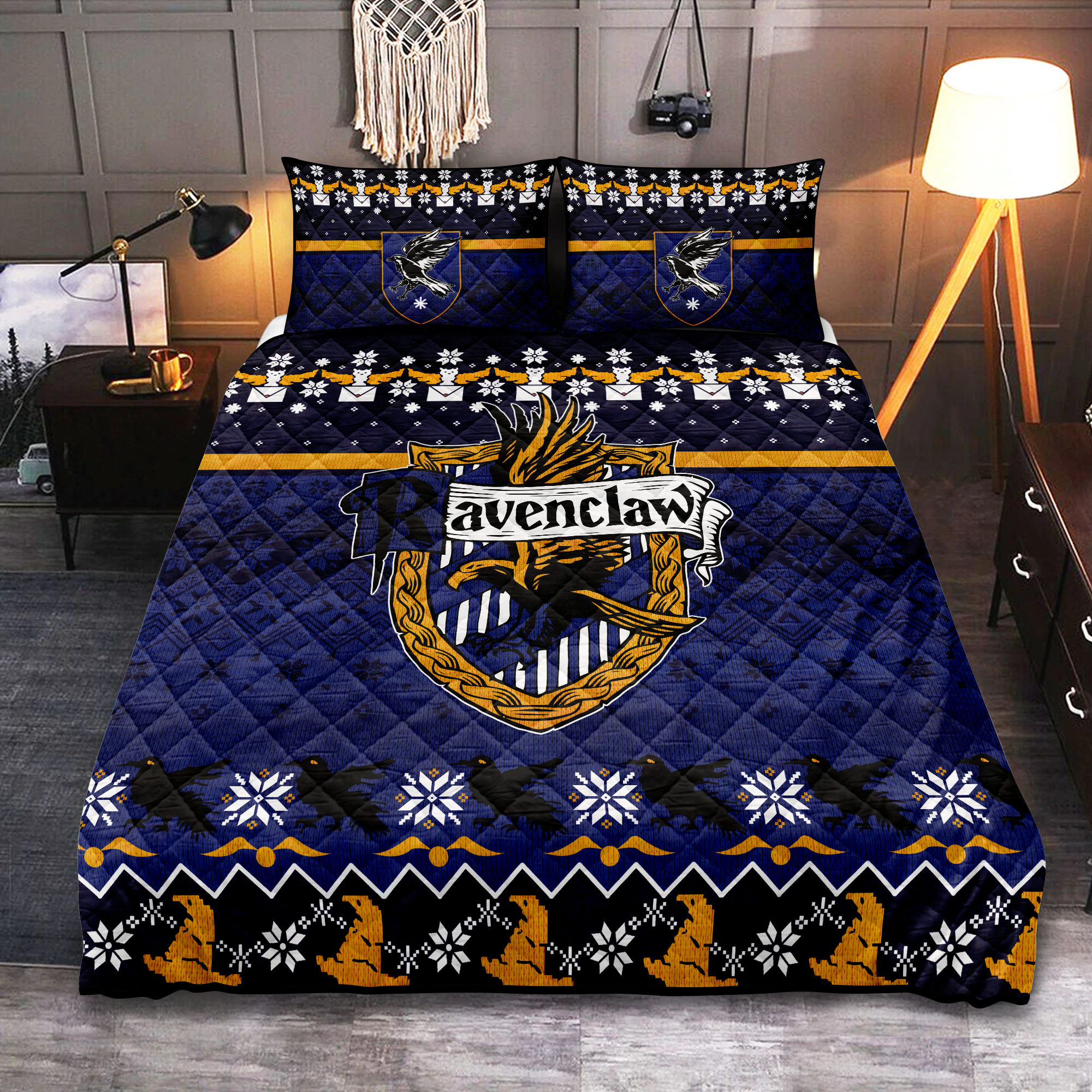 Harry Potter Ravenclaw Christmas Quilt Bed Sets Nearkii