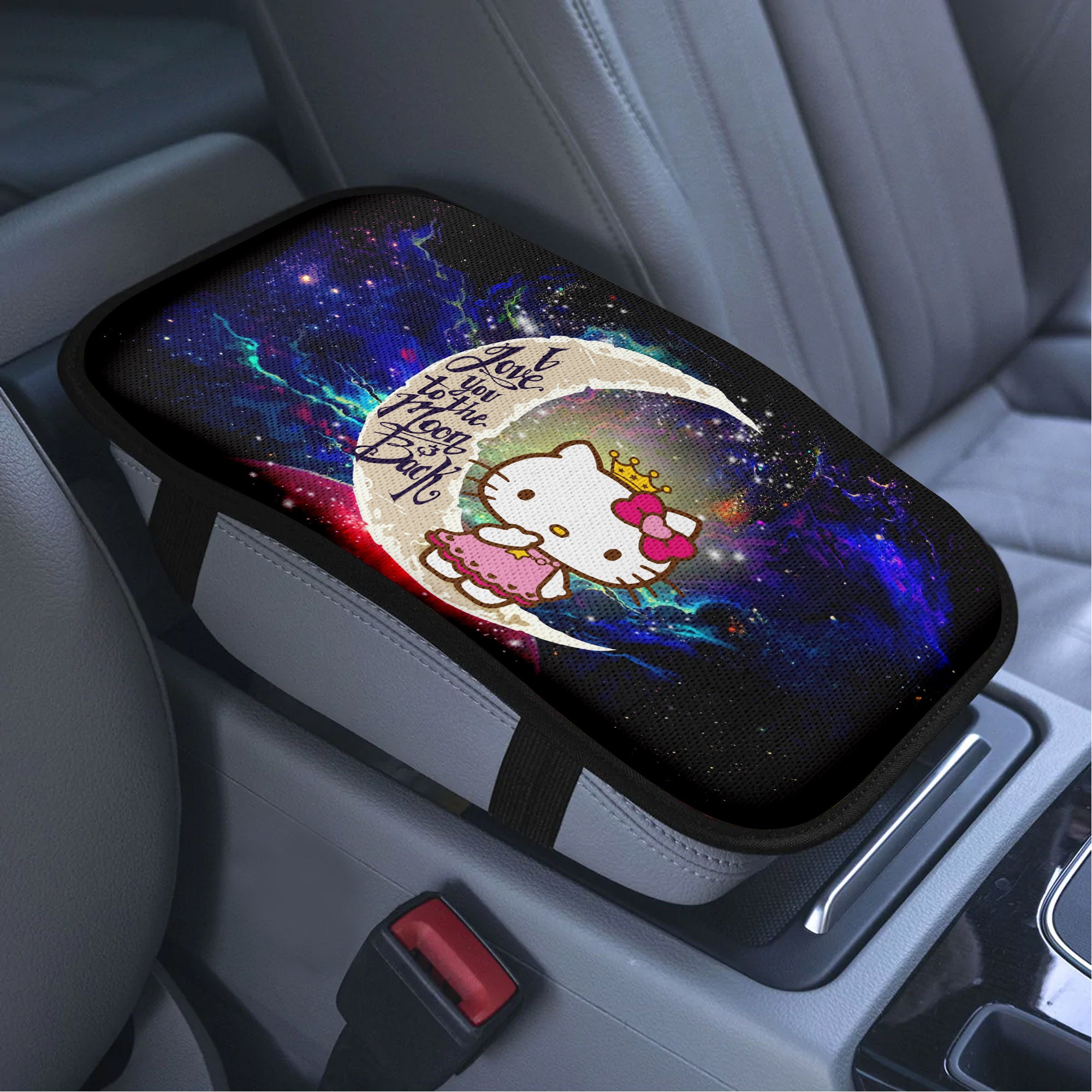 Hello Kitty Love To Moon Back Galaxy Premium Custom Armrest Center Console Cover Car Accessories Nearkii