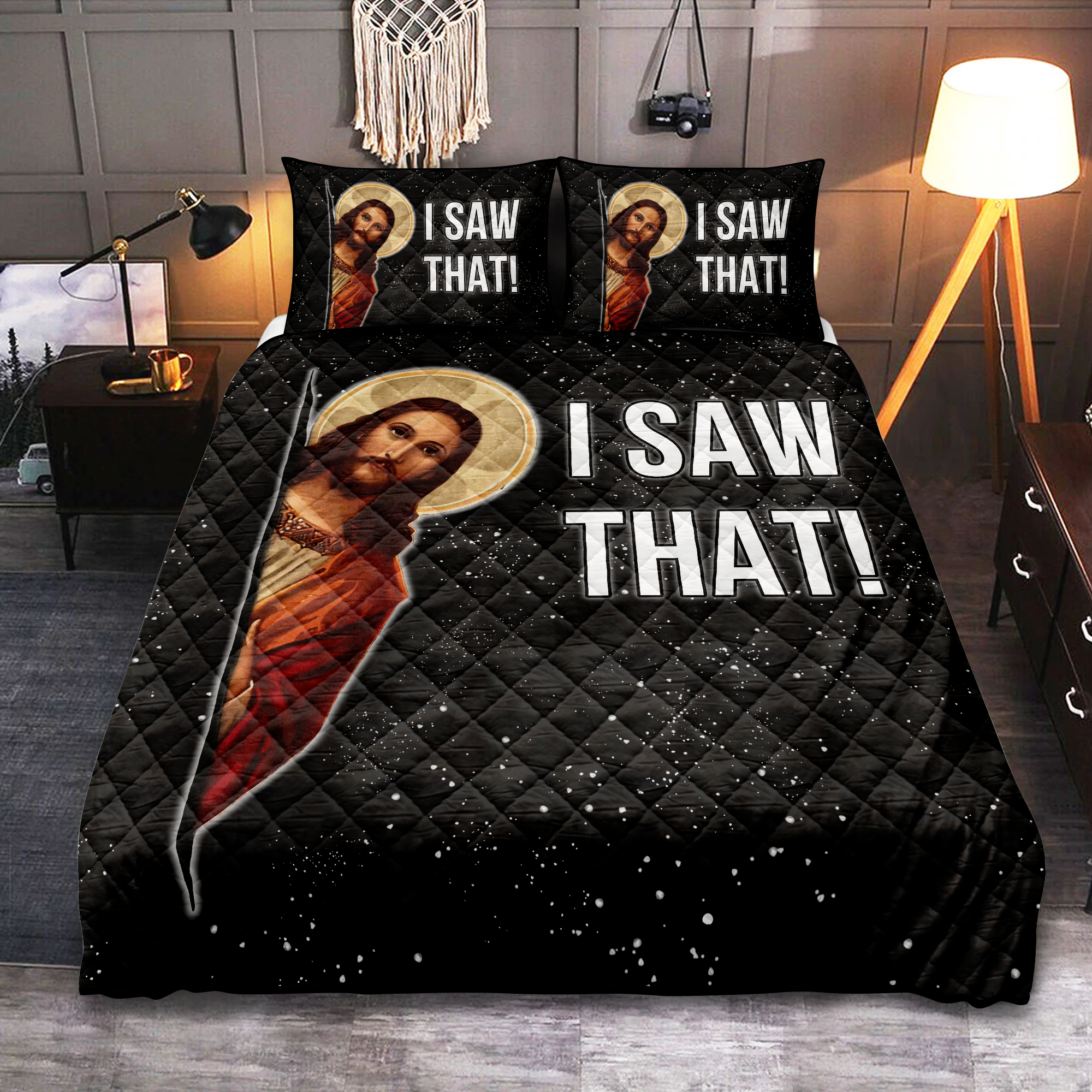 Jesus I Saw That Funny Christmas Quilt Bed Sets Nearkii
