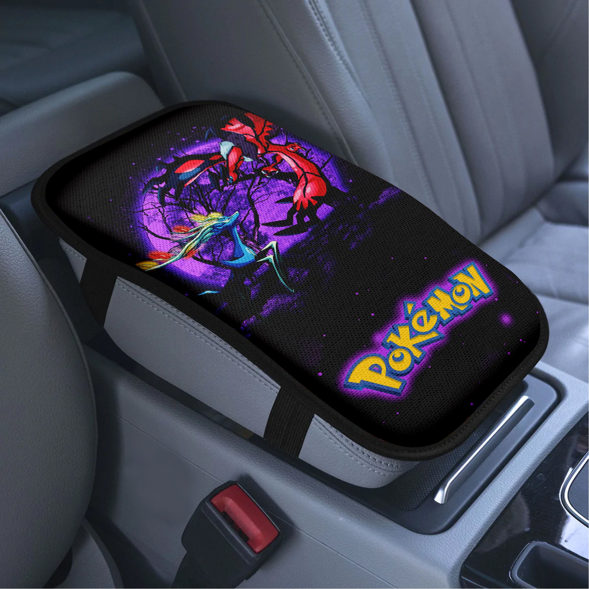 Pokemon X Y Yveltal And Xerneas Moonlight Premium Custom Armrest Center Console Cover Car Accessories Nearkii