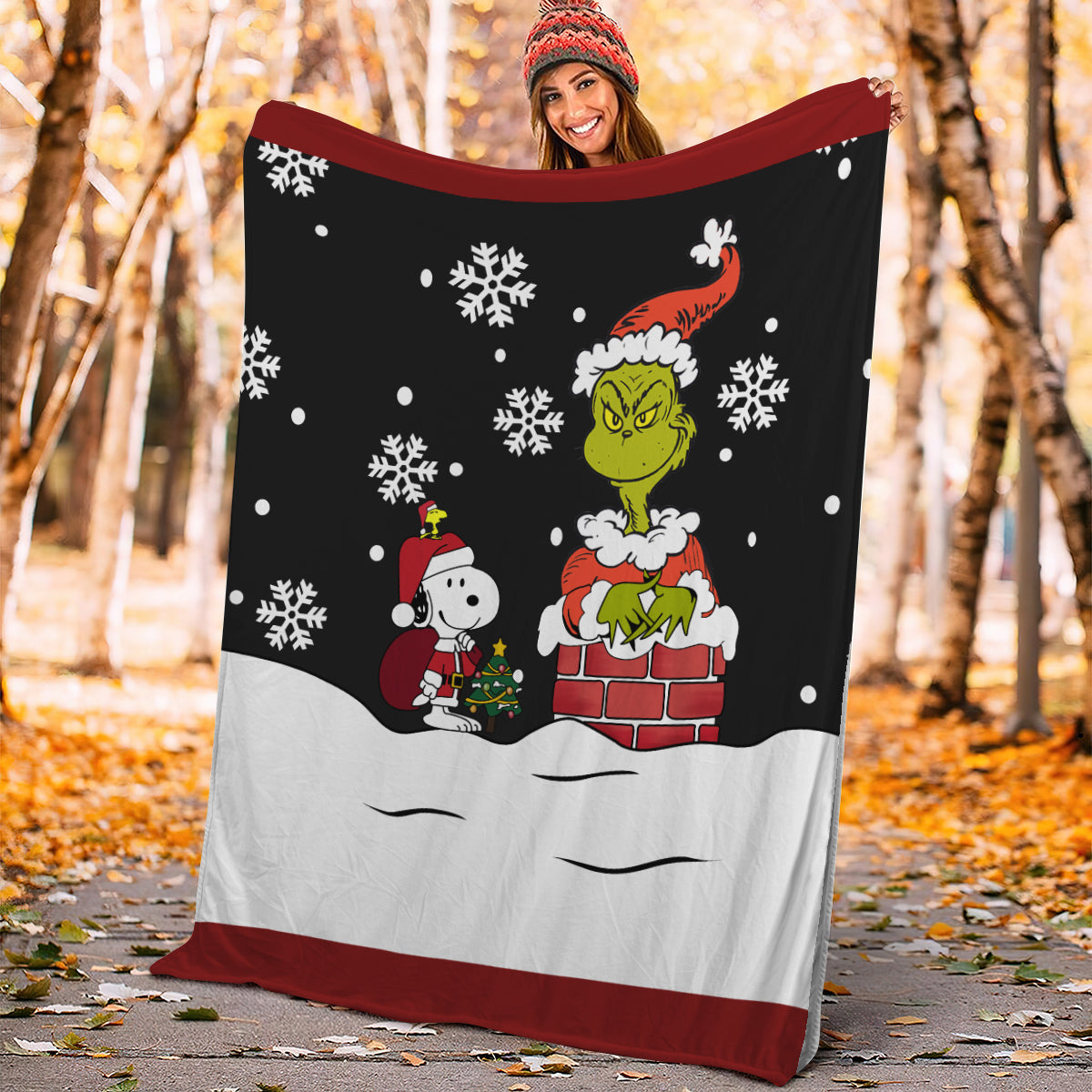 Snoopy And Grinch Christmas Premium Blanket Nearkii