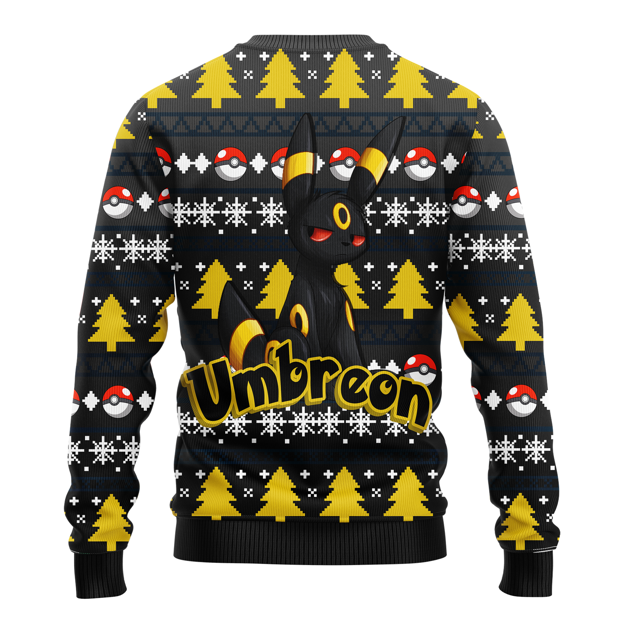 Pokemon Eevee Evolution Umbreon Ugly Christmas Sweater Anime Xmas Gift Nearkii