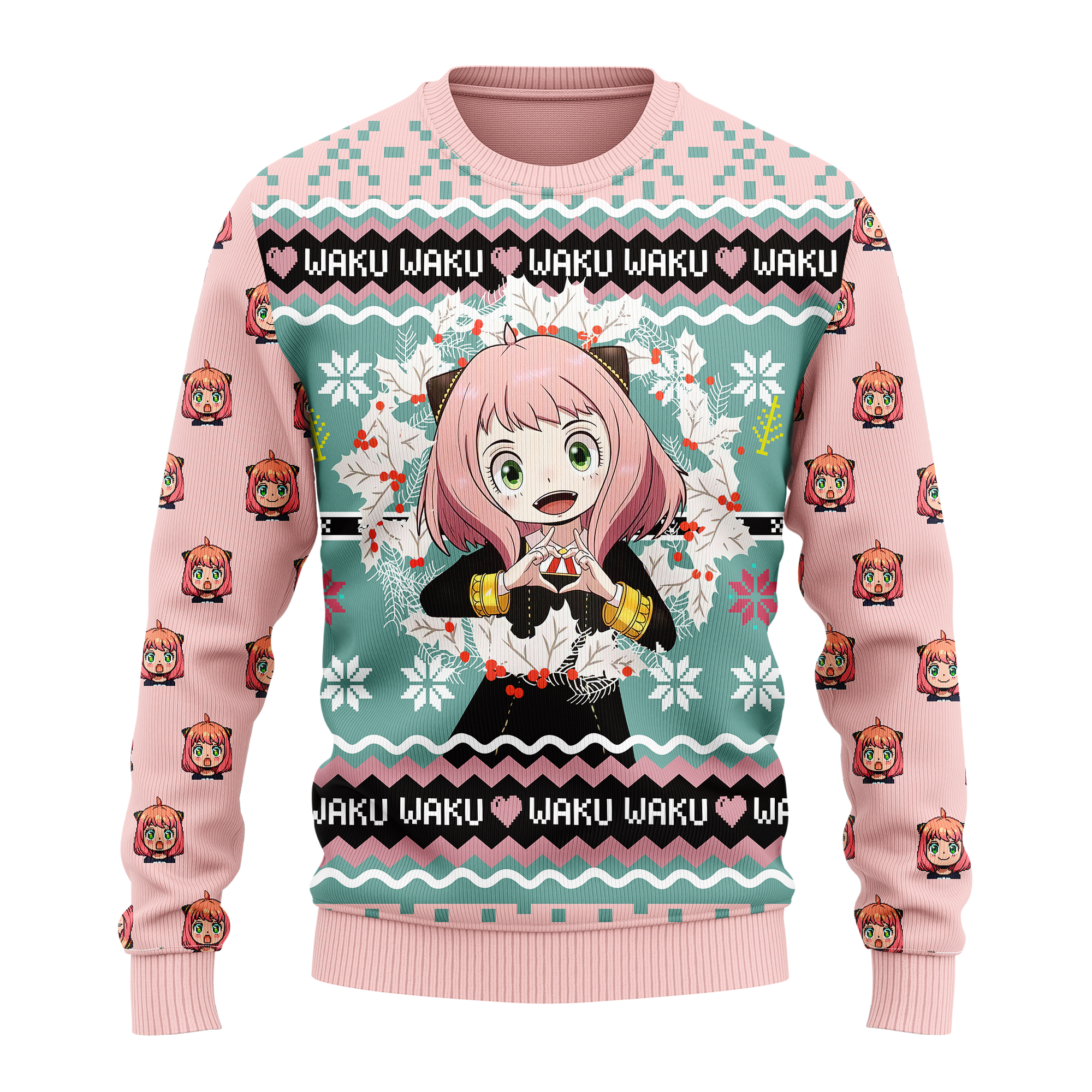 Spy X Family Anya Waku Ugly Christmas Sweater Anime Xmas Gift Nearkii