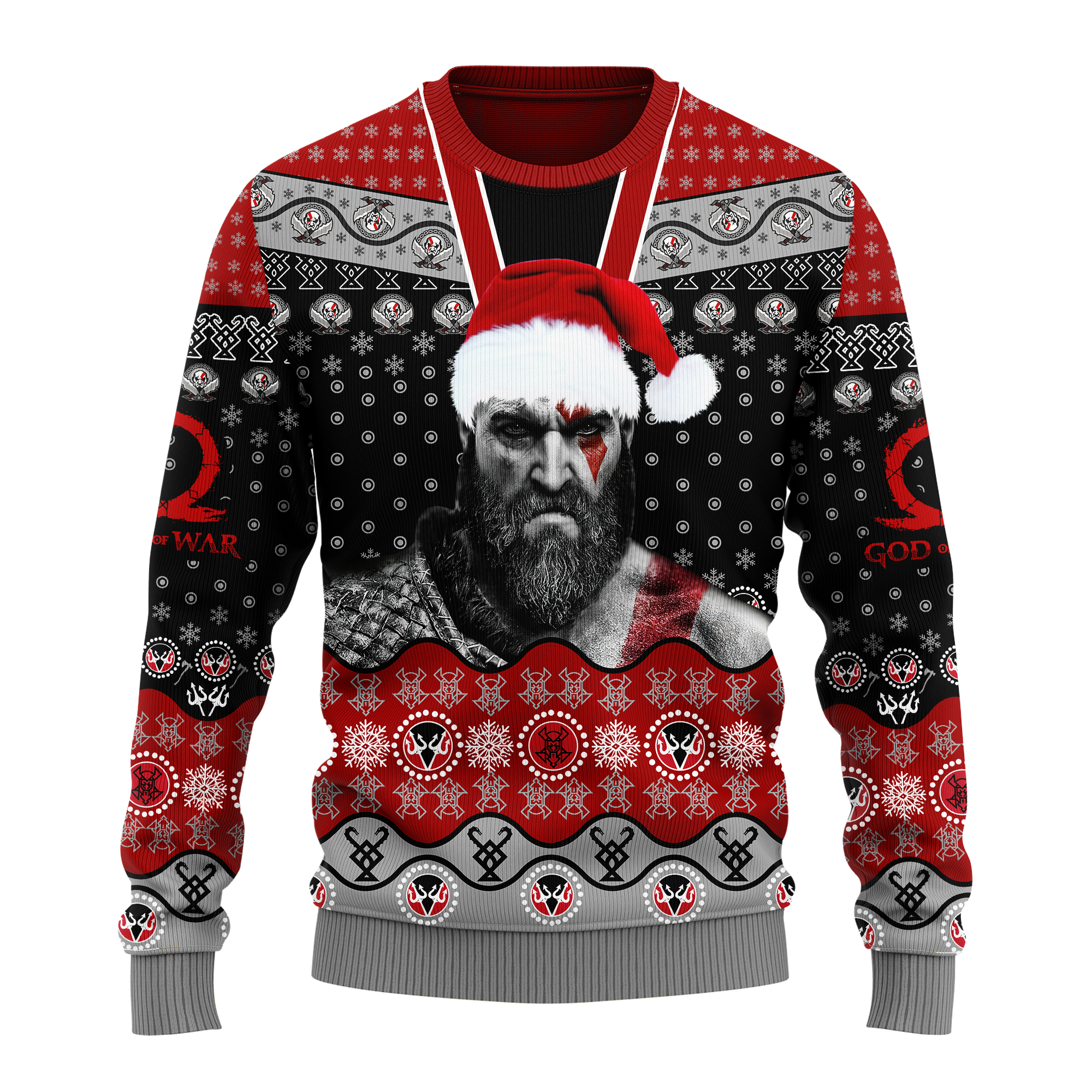 God Of War Kratos Ugly Christmas Sweater Anime Xmas Gift Nearkii