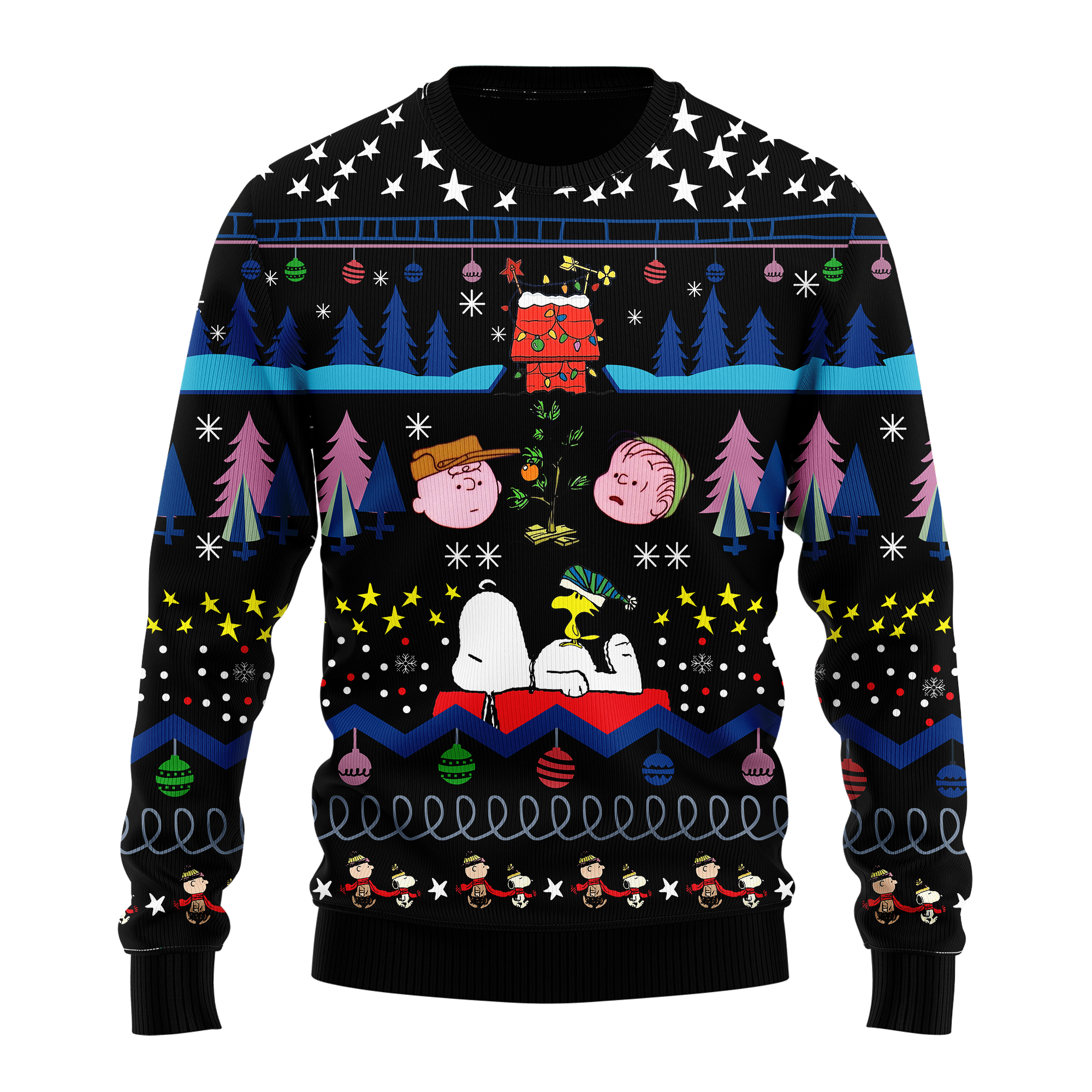 Black Snoopy Ugly Christmas Sweater Xmas Gift Nearkii