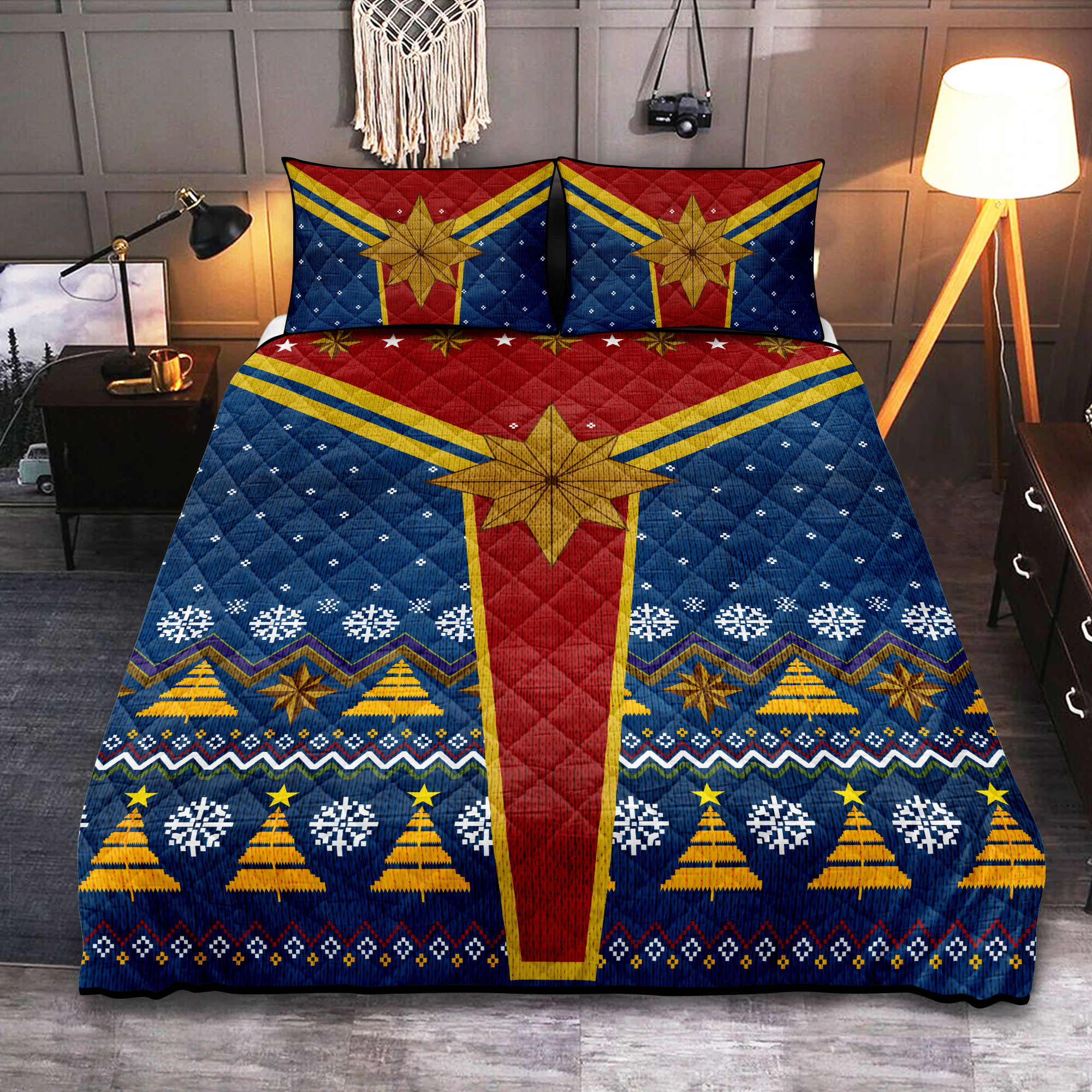 Captain Christmas Quilt Bed Sets Nearkii