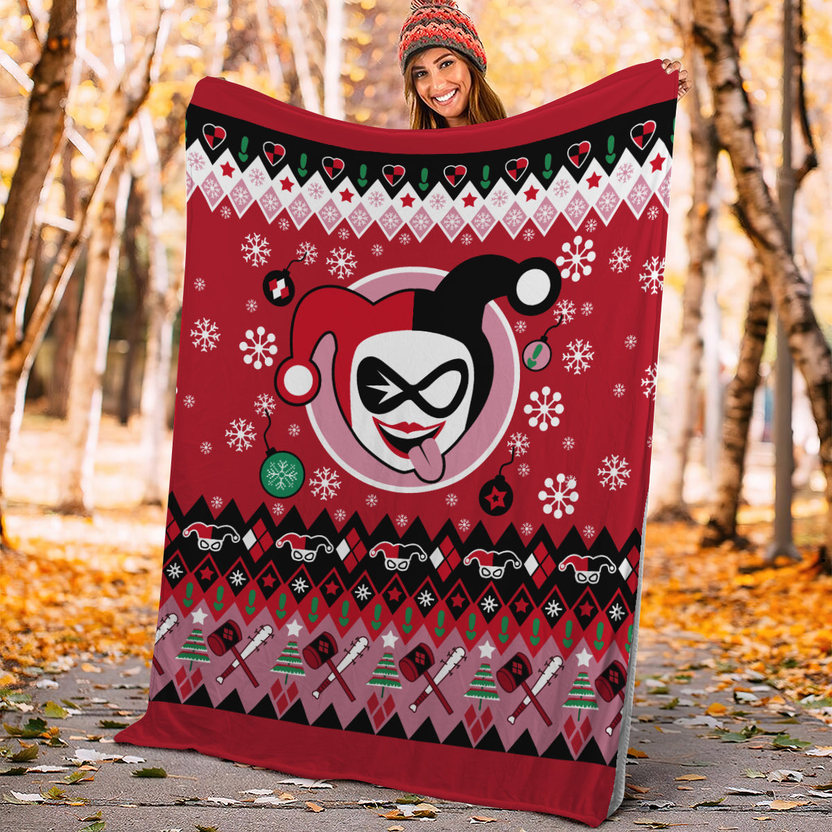 Harley Quinn Christmas Premium Blanket Nearkii