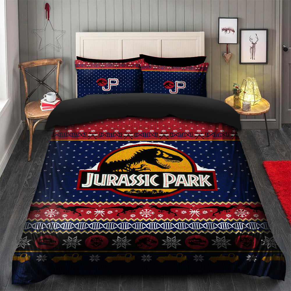 Jurassic Park 1 Christmas Bedding Set Duvet Cover And 2 Pillowcases Nearkii