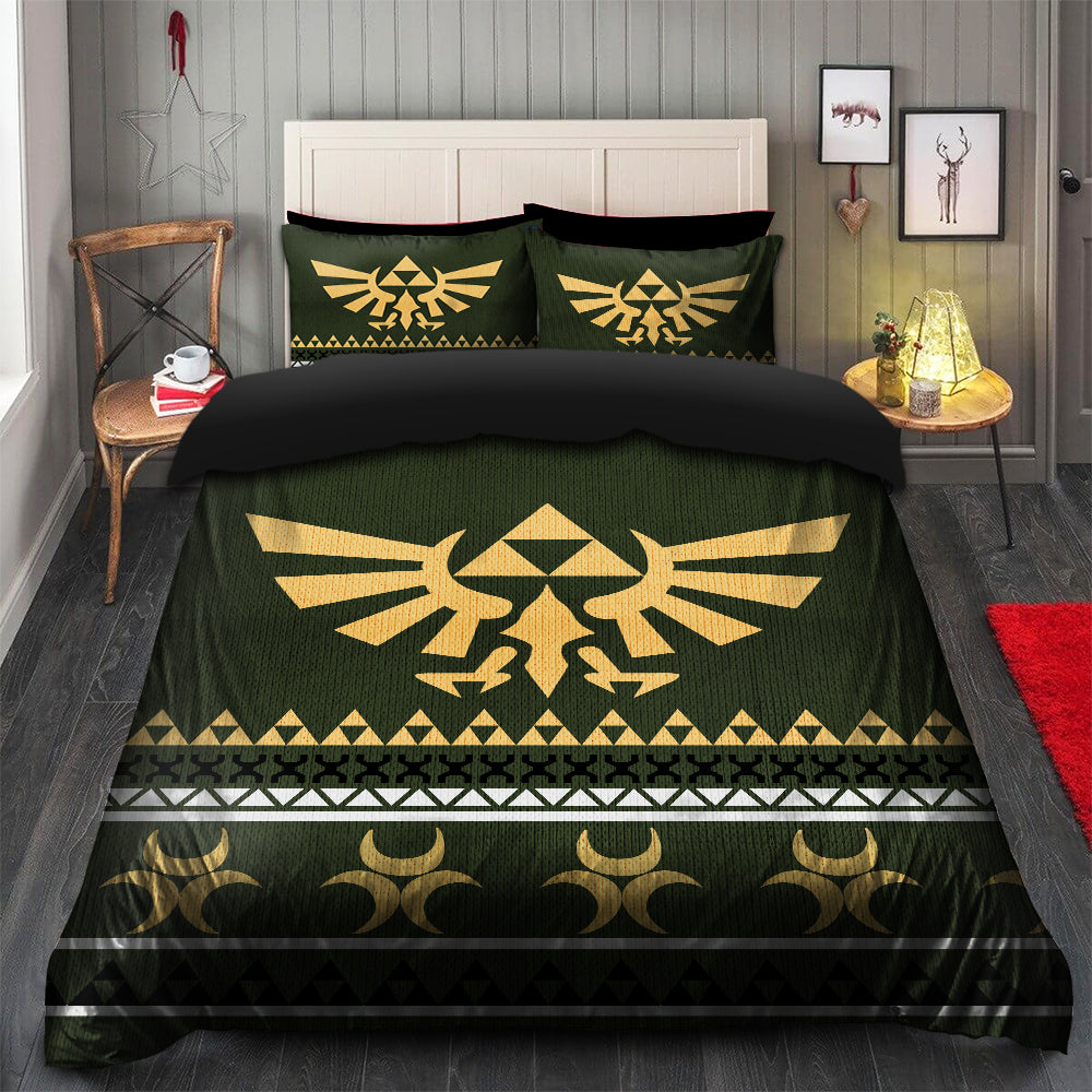 Legend Of Zelda Christmas Bedding Set Duvet Cover And 2 Pillowcases Nearkii