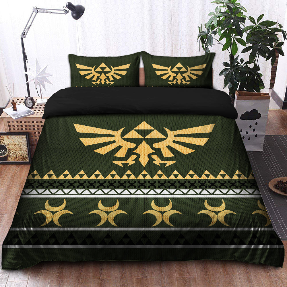 Legend Of Zelda Christmas Bedding Set Duvet Cover And 2 Pillowcases Nearkii