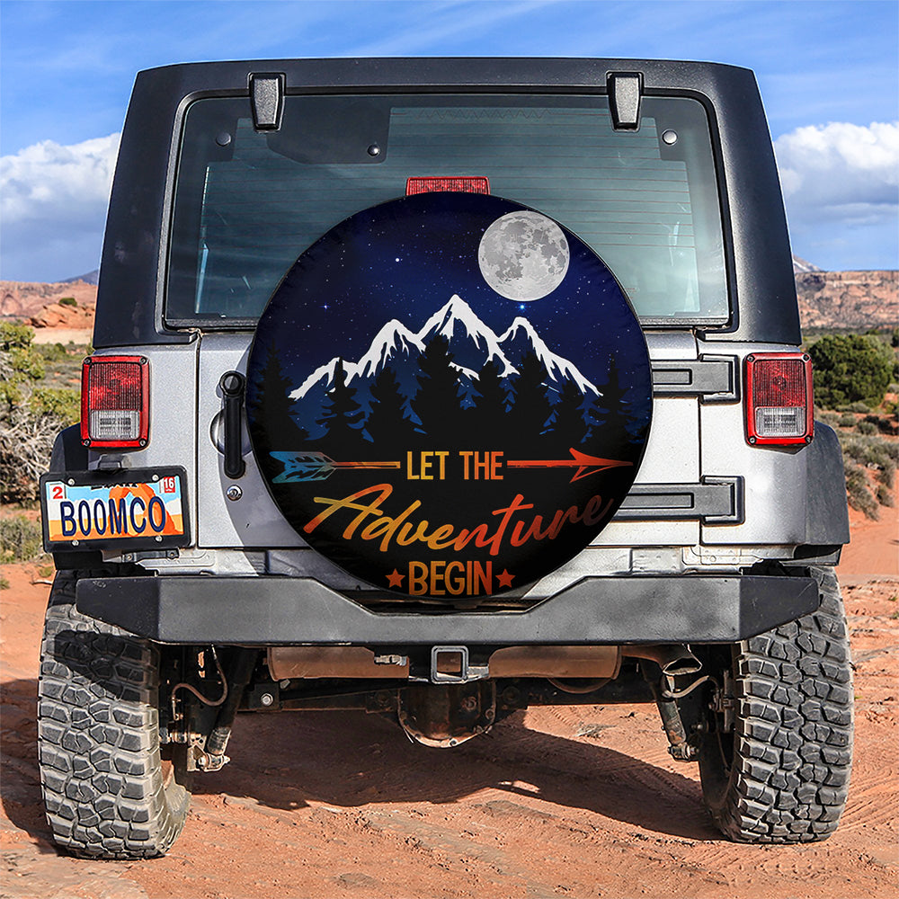 Let The Adventure Begin Jeep Car Spare Tire Covers Gift For Campers Nearkii