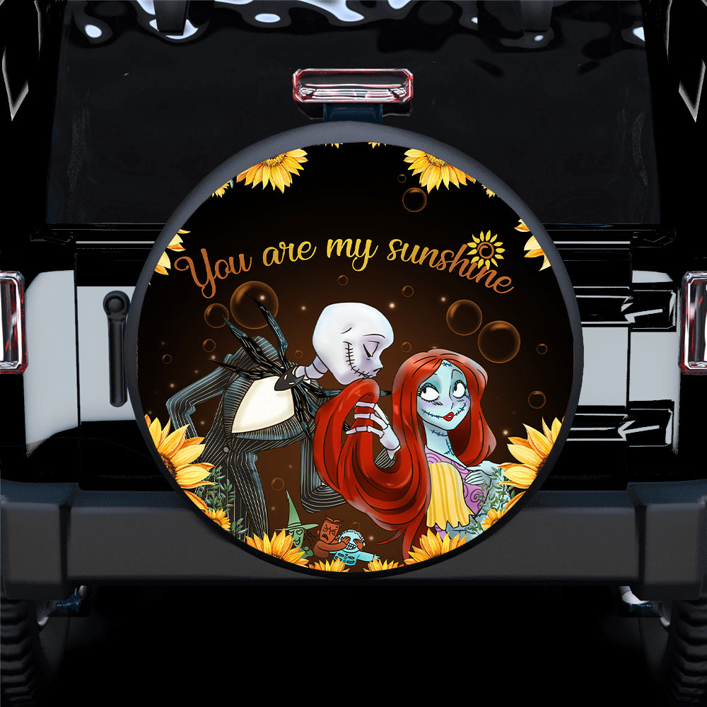 Sunflower Nightmare Before Christmas You Are My Sunshine Jeep Car Spare Tire Covers Gift For Campers Nearkii